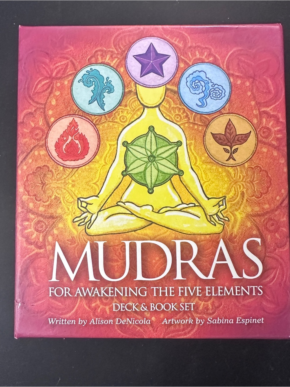 Mudras For Awakening The Five Elements Deck & Book Set - Vibrant Red/Yellow